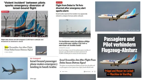 Обложка источника: Мировые СМИ освещают попытку теракта на рейсе FlyDubai