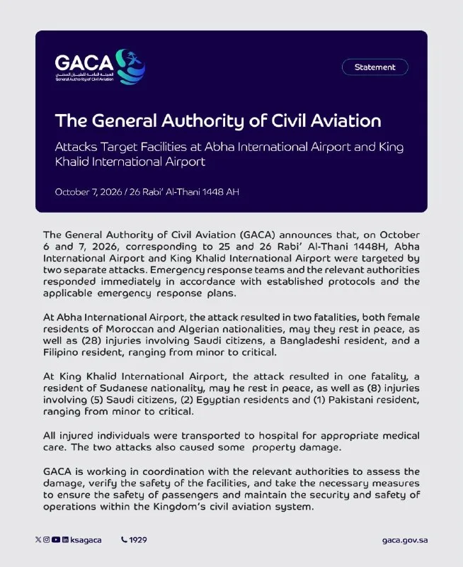Обложка источника: Жертвы в результате атак на аэропорты Саудовской Аравии