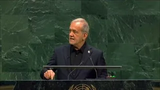 Обложка источника: Представитель США покинул заседание ООН во время речи президента Ирана