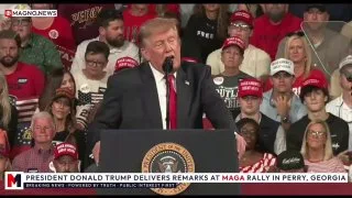 Обложка источника: Президент Трамп в ряде высказываний на предвыборном митинге ночью в Джорджии: